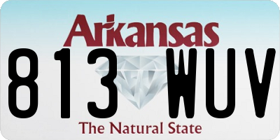 AR license plate 813WUV