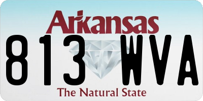 AR license plate 813WVA