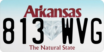 AR license plate 813WVG
