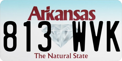 AR license plate 813WVK