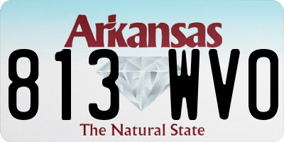 AR license plate 813WVO