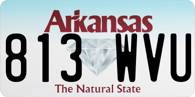 AR license plate 813WVU