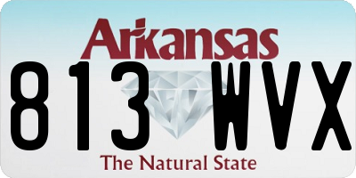 AR license plate 813WVX