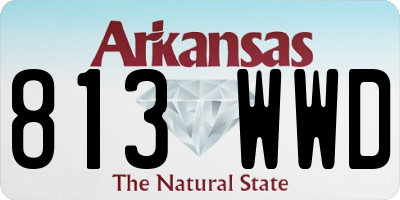 AR license plate 813WWD