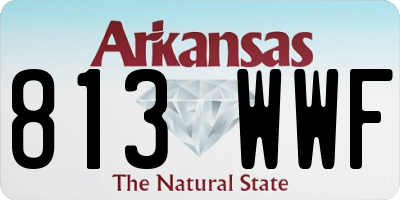 AR license plate 813WWF