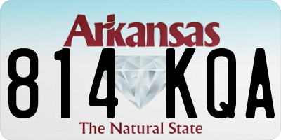 AR license plate 814KQA