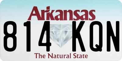 AR license plate 814KQN