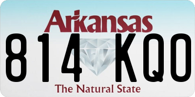 AR license plate 814KQO