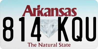 AR license plate 814KQU