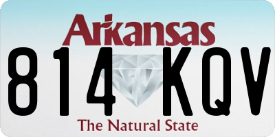 AR license plate 814KQV