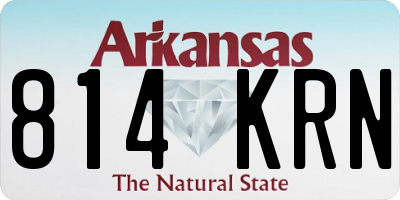 AR license plate 814KRN
