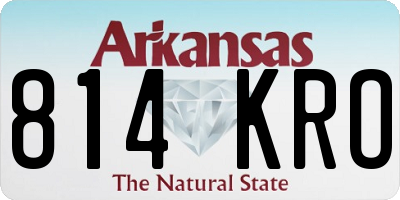 AR license plate 814KRO