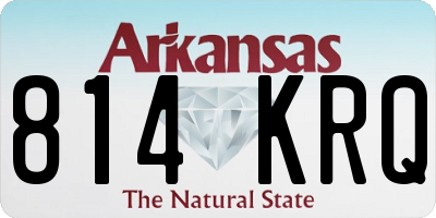 AR license plate 814KRQ