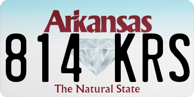 AR license plate 814KRS