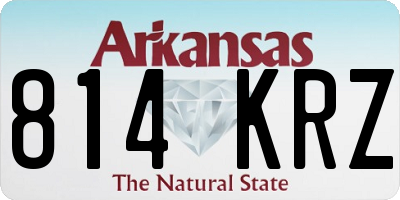 AR license plate 814KRZ