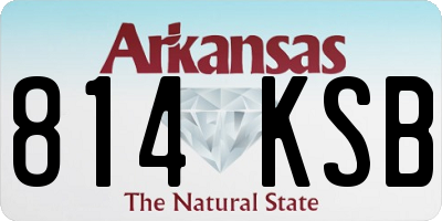 AR license plate 814KSB