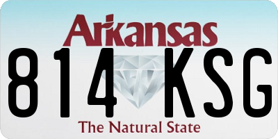 AR license plate 814KSG