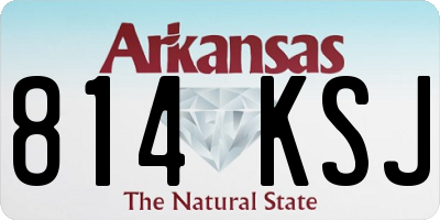 AR license plate 814KSJ