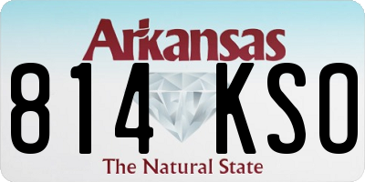 AR license plate 814KSO