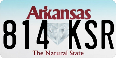 AR license plate 814KSR