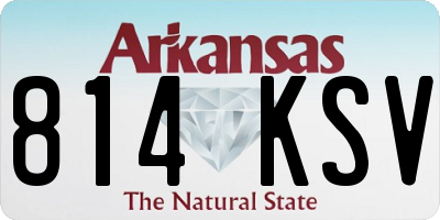 AR license plate 814KSV