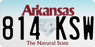 AR license plate 814KSW