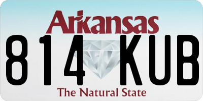 AR license plate 814KUB
