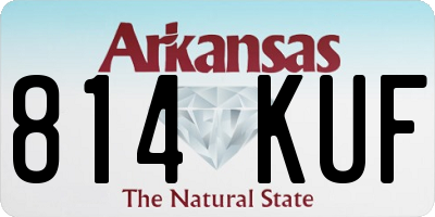 AR license plate 814KUF
