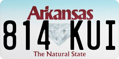 AR license plate 814KUI