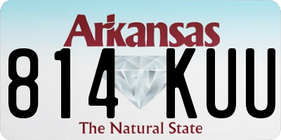 AR license plate 814KUU