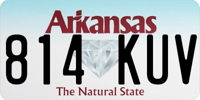 AR license plate 814KUV