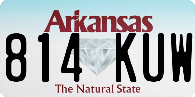 AR license plate 814KUW
