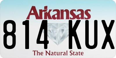 AR license plate 814KUX