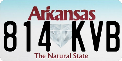 AR license plate 814KVB