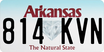 AR license plate 814KVN