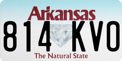 AR license plate 814KVO