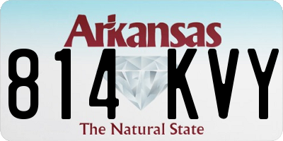 AR license plate 814KVY