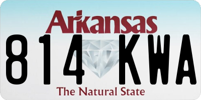 AR license plate 814KWA