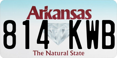 AR license plate 814KWB