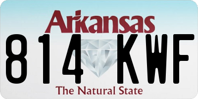 AR license plate 814KWF