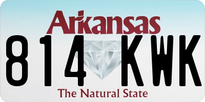 AR license plate 814KWK