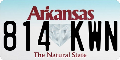 AR license plate 814KWN