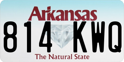 AR license plate 814KWQ
