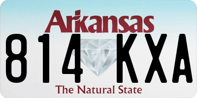 AR license plate 814KXA