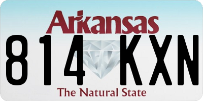 AR license plate 814KXN