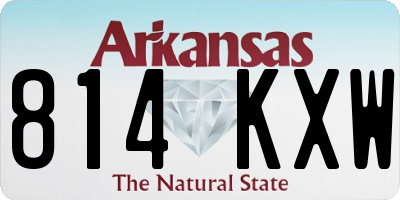 AR license plate 814KXW