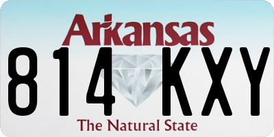 AR license plate 814KXY
