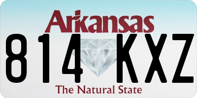 AR license plate 814KXZ