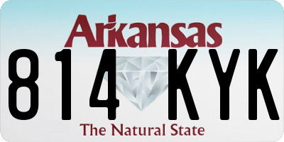 AR license plate 814KYK