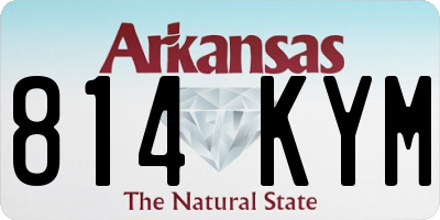 AR license plate 814KYM